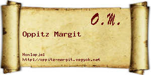 Oppitz Margit névjegykártya
